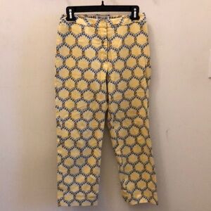 Vintage Judy Lee Cole Cropped Pants High Rise Size 4 Retro Honeycomb